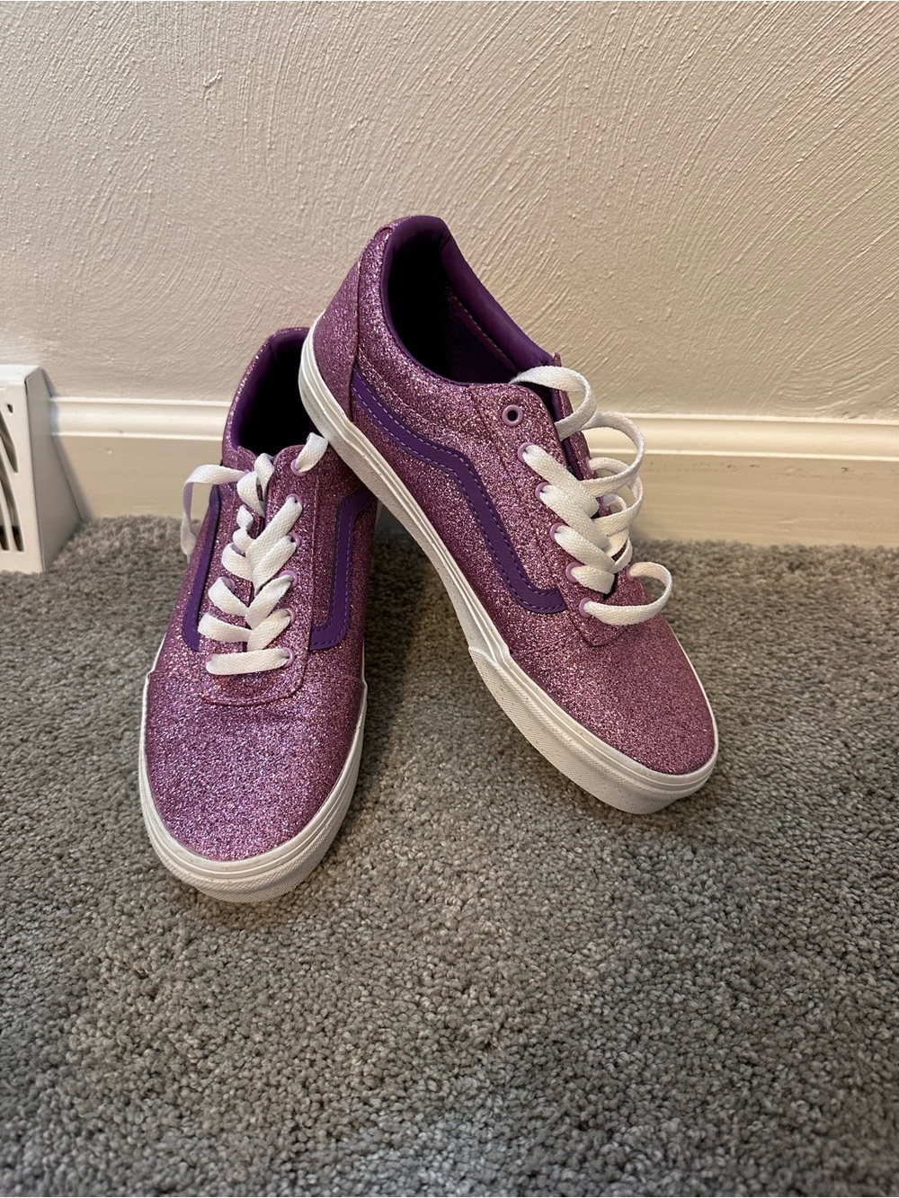 Vans Purple Glitter/Sparkle Sneakers, NWOT, Youth Girl’s Size 5